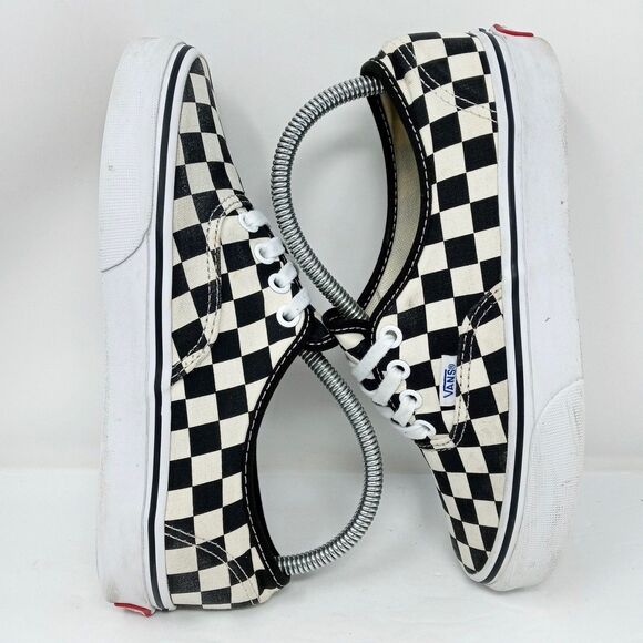 VANS Authentic Checkerboard Women's Size 6 White Black Golden Coast Skate - Picture 7 of 11